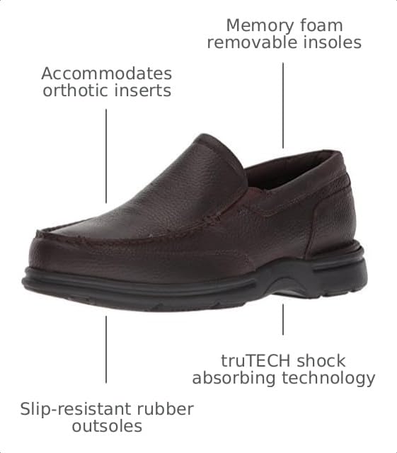 Image of Rockport Men's Eureka Plus Slip on Loafers