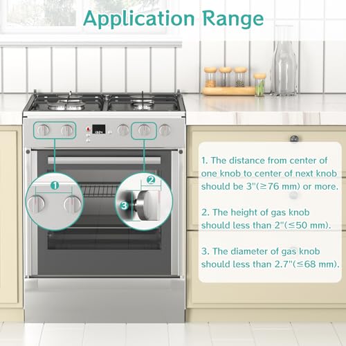 image for Stove Knob Covers for Child Safety,AOSITE 5 Pack Upgraded Gas Knob Cov
