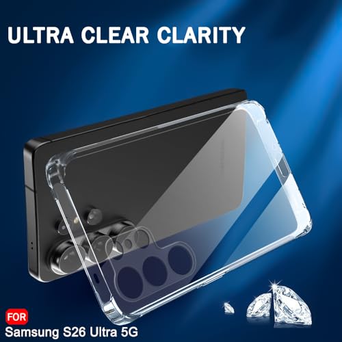 Image of TheGiftKart for Samsung S26 Ultra Case, Ultra Clear Soft Back Cover, Inbuilt Dust Plugs & Anti-Slip Grip, Total Camera Protection, Slim & Protective Galaxy S26 Ultra Back Cover (Silicone, Transparent)