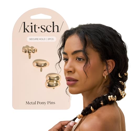 Bijoux de cheveux dorés Kitsch pour tresses et coiffures quotidiennes