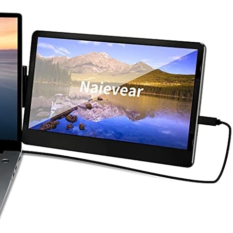 Naievear Laptop Screen Extender, 11.6 Inch Mobile Display Portable Computer Monitor Rotating Laptop Display Secondary Screen Cover