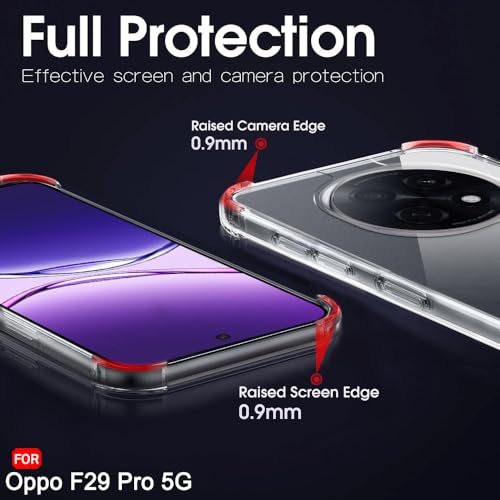 Image of TheGiftKart Crystal Clear Back Cover Case for Oppo F29 Pro 5G | 360 Degree Protection | Shock Proof Design | Transparent Back Cover Case for Oppo F29 Pro 5G (PC & TPU, Transparent Bumper)