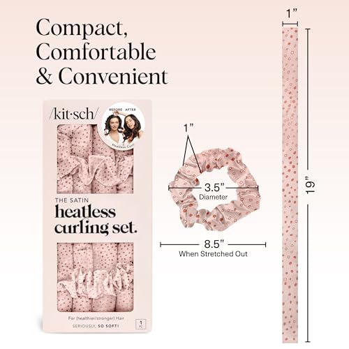 image for Kitsch Satin Heatless Curling Set – Heatless Curls Overnight with 34