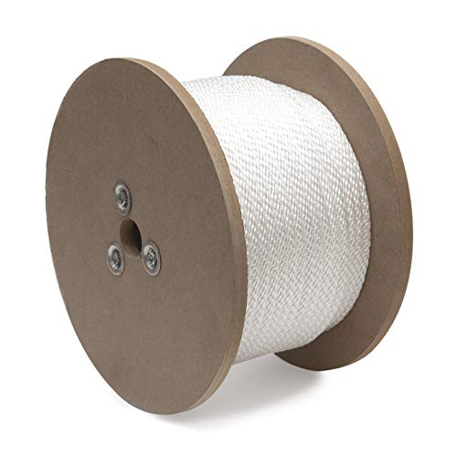 Image of KingCord 300421 600 ft (182.8 m) x 1 /4 in (6 mm) Smooth Braid Nylon Rope, 90 lbs Load Capacity, White