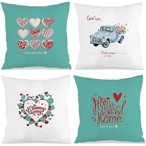 Autrucker Valentine's Day Decorative Pillow Covers Cover