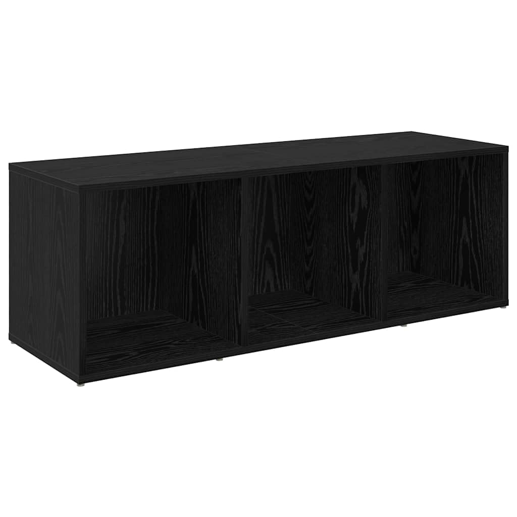 TV-Schrank-Set Schwarz Eichen-Optik, Holzwerkstoff, Modernes Media-Center für Wohnzimmer, Schlafzimmer, Stauraum, 2er-Set