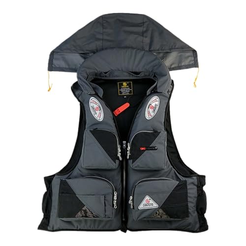Xiaojiu Gilet Aide À La Flottabilité Adulte Gilet de Sauvetage pour Kayak, Grande flottabilité, de Sauvetage pour pêche en Plein air Adulte, Poche p XL