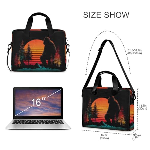 Bolso Maletín para Laptop Estampado Sunset Gorilla Multibolsillos miniatura 5