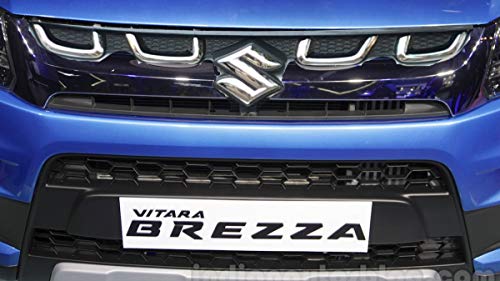 Image of CAR SAAZ (U) Style Front Chrome Grill Compatible with Vitara Brezza Type 1(2016-2019)