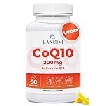 Bandini® CoQ10 200mg | 60 Vegan Capsules of High-Strength Co Enzyme Q10 (2-Month Supply) | Naturally Fermented & Lab Tested Ubiquinone Q 10 | High Absorption Coenzyme Coq 10 Supplement 100% Pure