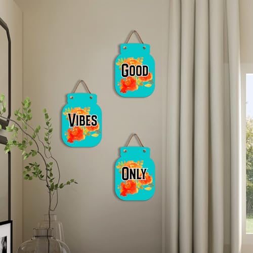 Image of Zesta Wooden Wall Hanging Decorative Items /Hanging Home Wall Decor Items /MDF Decoration Items for Home /Cute Wall Art For Living Room /Home Decor Items Living Room (JAR-04)
