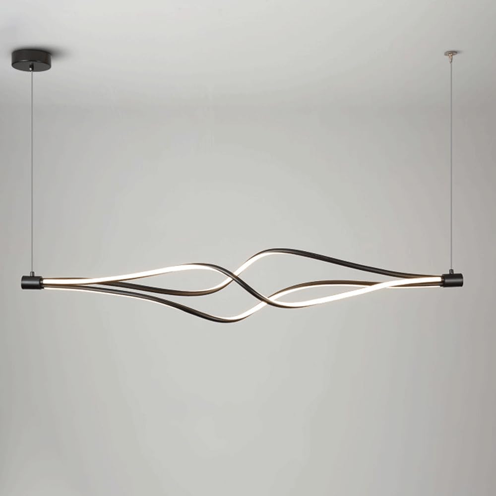 HYJAUSXB Ceiling Light Chandelier Modern Trichromatic Embedded Lamp Black 3000K/4500K/6000K (48 * 2W) Kitchen Island Corridor Bar Club Study