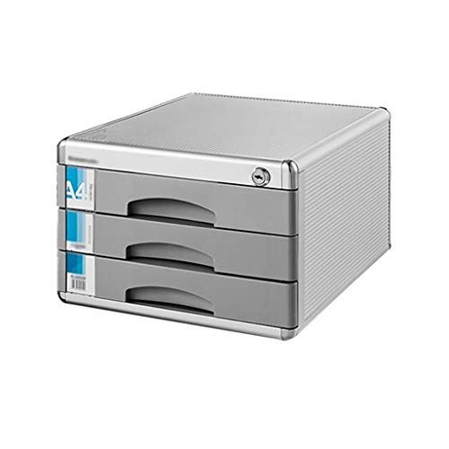 Preisvergleich Produktbild Desktop-Aktenschrank, Mehrschichtiges Bürozubehör A4-Aktenschrank, Dateiklassifizierungsverwaltung, Aluminiumlegierung (Size : 3-layers)