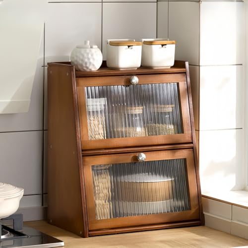 NIGOE多機能収納キャビネット、食器棚 、スパイスラック、 収納 キャビネット収納ラック、 収納ラック 収納便利 食器棚、 組み立て式 台所収納 おしゃれ 安定 アクリル扉付き 防塵 防湿 レンジボード 調味料入れ 鍋 お箸 お椀 家具 小物 キッチン収