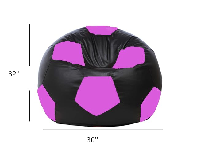 Image of RnS Rest 'n' Sleep - Bean Bag Football Chair Filled with Beans for Living Room, Bed Room for Relaxing, with 1 Year Warranty (Yellow /Red, XXXL)