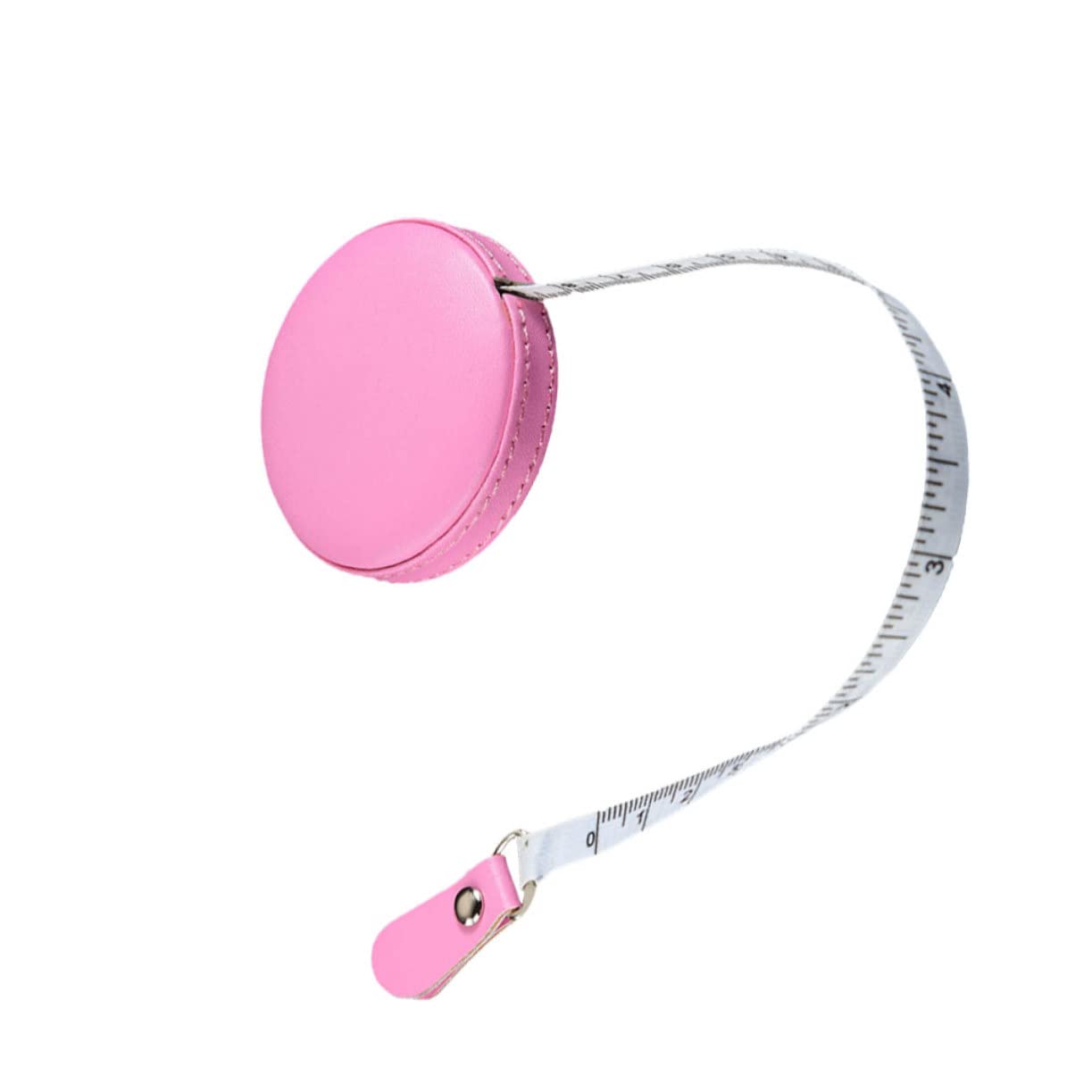 HAWILLOSCH Creative Pink Retractable Measuring Tape with PU Leather Case Dual Sided Body Measurement Ruler for Sewing Crafting and Dieting Compact Tailor Tape for