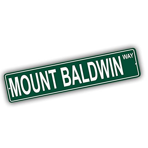 Brotherhood Aluminum Street Sign for Mount Baldwin - Alaska Man Cave Decor