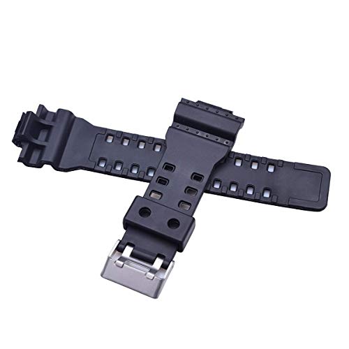 Natural Resin Replacement Watch Band Strap For Casio Mens G-Shock Gd120/Ga-100/Ga-110/Ga-100C (Black) #TOP6