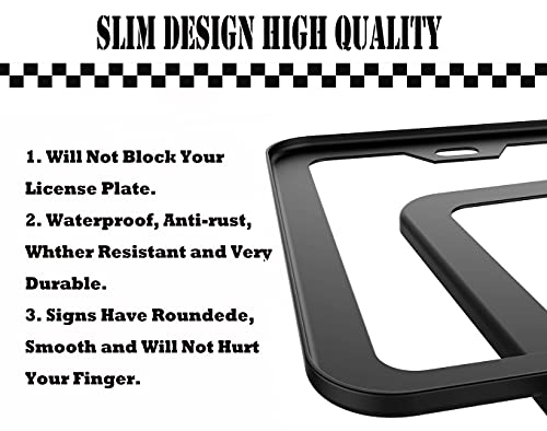 Cute License Plate Frames Pattern Boho License Plates Flower Printed Personalized Aluminum Car Tag For Us Standard 2 Pack Floral Printing #TOP3