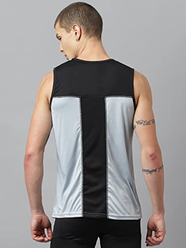 Image of ATICX Men's Polyester Sports Sleeveless T Shirt - Gym Vest, Workout Sando, Training Tank Top, Cut Sleeves Quick Dry Tee for Running, Swimming, Badminton, Fitness & Sports