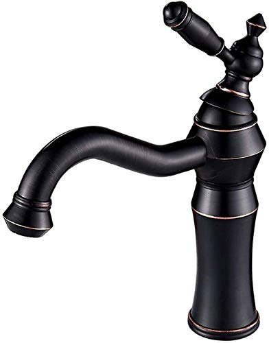 FWZJ LEWWB, Grifo Mezclador de Lavabo Superior con espray de Cobre de Lujo, Grifo para Lavabo de baño, Grifo de Giro de 360 ​​Grados