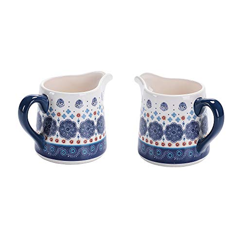 Bico Blue Talavera Ceramic Sugar And Cream Set, Dishwasher Safe #TOP3