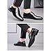 Imagen de Hixingo Zapatos de Hombre de Vestir Elegantes Negro Marrón Zapatos de Cuero Modernos Zapatillas Vestir Hombre Verano Antideslizante Suela de Goma para Negocios Oficina Trabajo Bodas