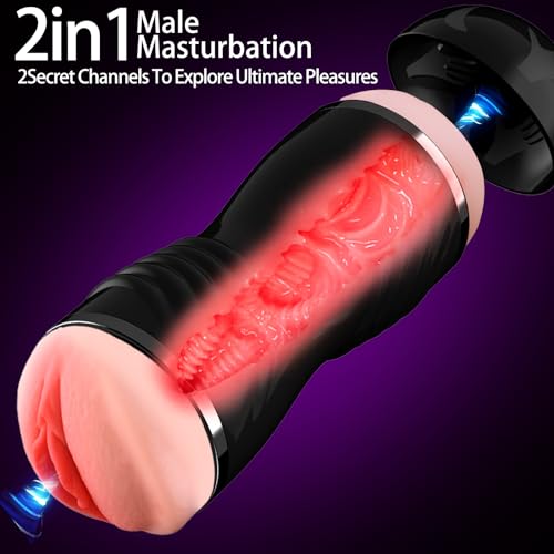 Image of Male masturbator, Masturbation Cup, Male masterburbater，Penis Stroker, Pussy Sex, Oral Sex,Anal Sex 3 Mode Male Sex Toys (2 in 1)