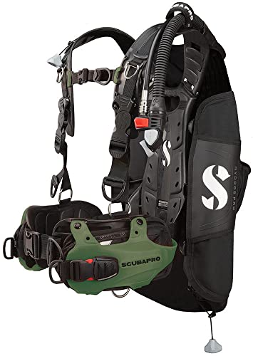 Scubapro Hydros Pro Men's BCD w/BPI, Olive Green, Medium