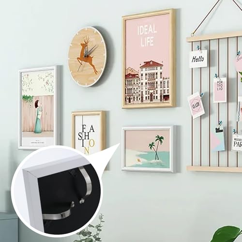 Image of Metal Spring Clips, 50 Pcs Stainless Steel Picture Frame Backing Clips Picture Framing Supplies Picture Frame Hardware Backing Clips Framing Tools for DIY Picture, 85x9mm