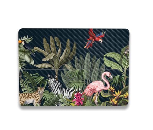 Image of MightySkins Carbon Fiber Skin Compatible with Microsoft Surface Laptop Studio 2 (2023) Full Wrap Kit - Tropical Kingdom | Protective, Durable Textured Carbon Fiber Finish | Made in The USA