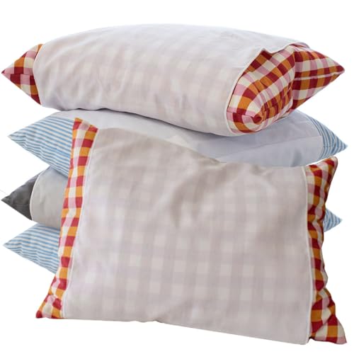 そばがら 枕 日本製 【 白いカバー付き 全そば枕 】 《5個セット》 約25×34cm 国産 天然素材 かため 通気性 吸湿性 小さい 肩こり 快適 寝返り いびき 涼しい 蕎麦殻枕 色柄おまかせ