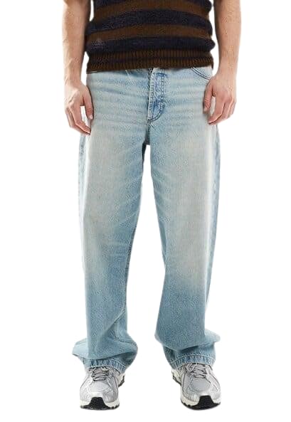 mq denim M Q Denim Men’s Straight Fit Loose Denim Jeans | Heavy Cotton Fabric | Mid Wash with Whisker Spray | Comfortable Casual & Everyday Wear Jeans for Men-picture-20