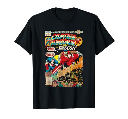 Image of Marvel Comics Captain America And Falcon Comic Cover T-Shirt