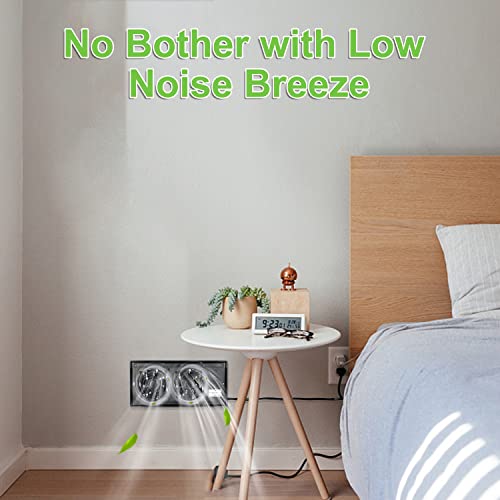 Ipower 10 Inch Register Booster Fan With Thermostat, High Velocity Ventilation Fans With 10 Gear Wind Speed Switch And High Precision Thermal Probe, Black #TOP6