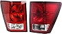 Evan-Fischer Tail Light Assembly Compatible with 2007-2010 Jeep Grand Cherokee Halogen Clear & Red Lens Set of 2 Passenger and Driver Side