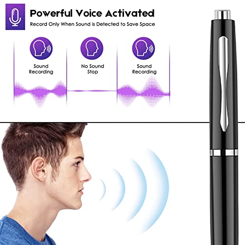 image for AUTENS 32GB Digital Voice Recorder Pen Portable Voice Activated Record