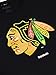 NHL Chicago Blackhawks Men's Jersey Crest Long Sleeve Tee, X-Large, Black