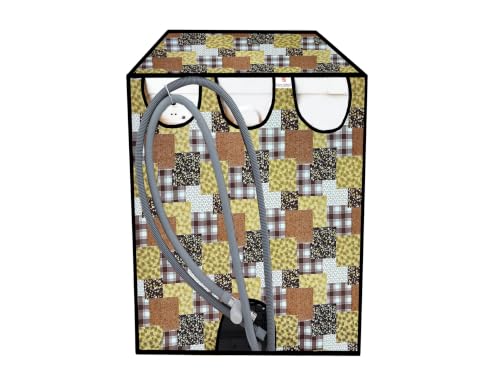 Image of Dishwasher Cover for 12 to 15 Place Setting | Water-Resistant Dustproof Zip Cover | Universal Fit Compatible with Bosch, LG, IFB, Hafele, Faber & More | 63 x 63 x 88 cm | Design 17