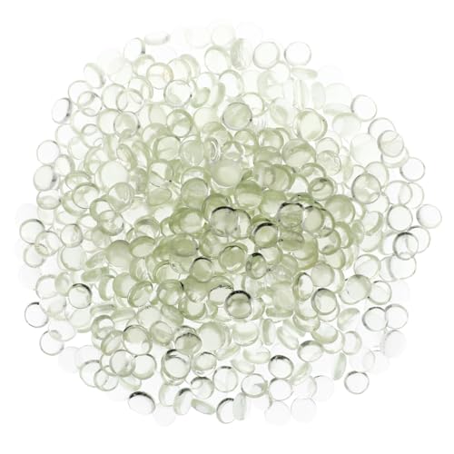 DOITOOL Glass Flat Beads 500 Pcs Vase Filler Marble Beads Decorative Stones Home Decor