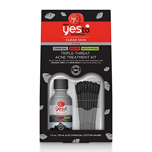Yes To Tomatoes Clear Skin Triple-Threat Acne Treatment Kit for Acne Prone Skin, 1 Fluid Ounce