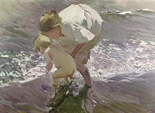 Baignade sur la plage Joaquín Sorolla affiche grand format pour illuminer une pièce sombre