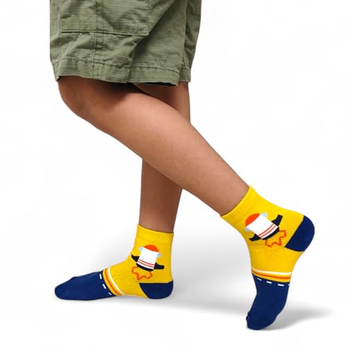 Image of Kid's Socks for Boys and Girls - Made with Soft & Breathable Cotton with Antibacterial Wash, Pack Of 5, Suitable for all day long use