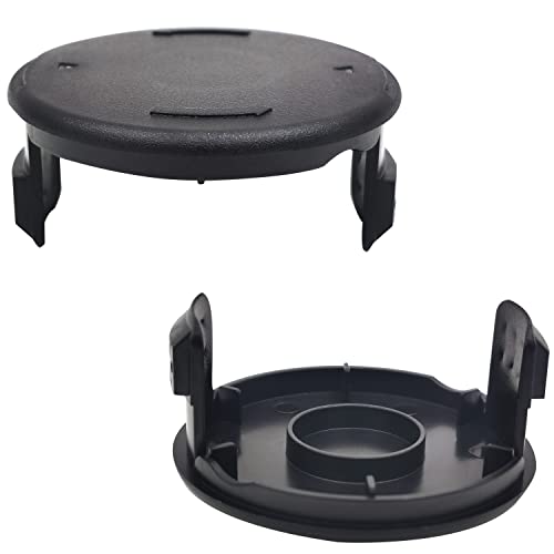 QUASION Weed Eater Spool Cap Cover for Hyper Tough HT19-401-003-06 & HT19-401-003-07 Hyper Tough 20v Max Weed Wacker String Trimmer Replacement Parts Black 2 Pack