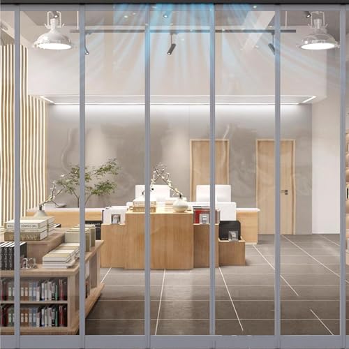 Strivide – Vinyl Strip Curtain - Door Replacement Strips - Standard Smooth (Common) - 8 in. Width (Thickness: 0.08 in.) X 80 in. (6 ft 8 in.) Height - Pack of 4 Plastic Strip Door Strips