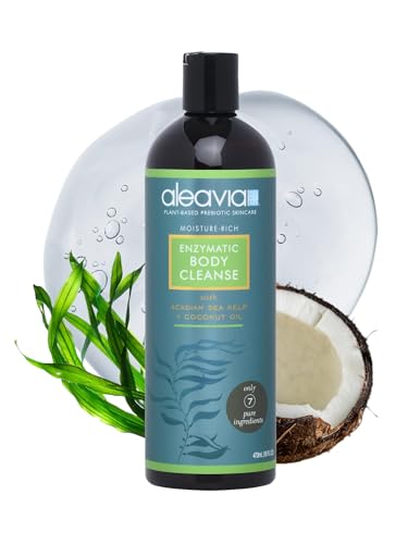 Aleavia Enzymatic Body Cleanse – Fragrance-Free Organic & All-Natural Prebiotic, Vegan Body Wash – Sulfate-Free Body Cleanser – 16 Oz.