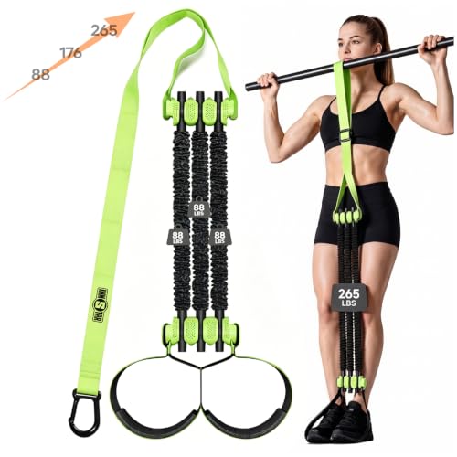 Image of Innstar Pull Up Assistance Bands, Heavy Duty Resistance Band for Pull Up Assist, Adjustable Resistance 165-265lbs with Fabric Feet /Knee Rest, Pull Up Bands Assistance Bands