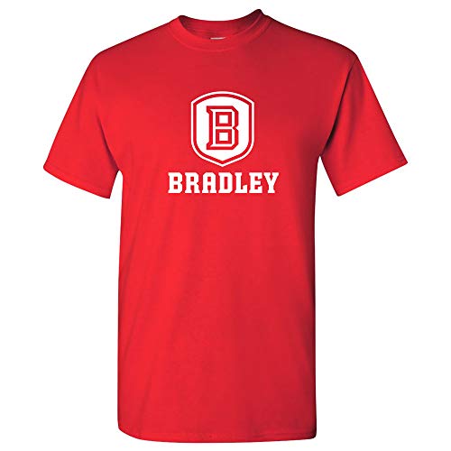 UGP Campus Apparel AS02 - Bradley University Braves Primary Logo T-Shirt - Large - Red