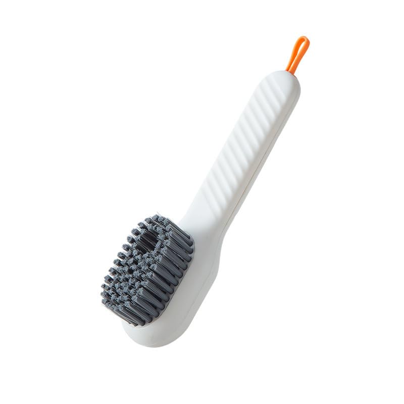 Mymai Cepillo de limpieza de zapatos multifuncional, cepillo para zapatos de uso doméstico, cepillo para lavar ropa, herramienta de limpieza para zapatos con cerdas suaves y mecanismo de presión