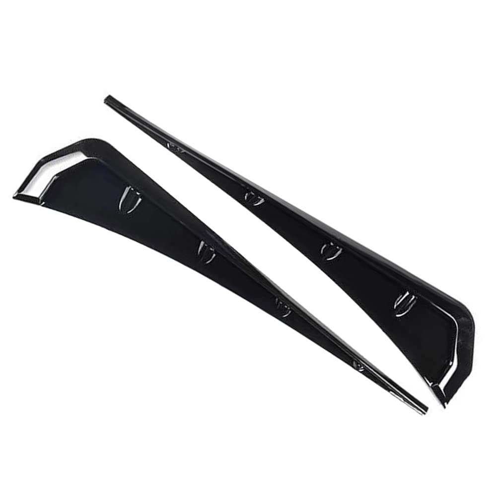 2 PCS Car Fender Side Vents, TPU Carbon Fiber Spoiler, Fender Decorative Stickers, Air Flow Intake Hole Grille Auto Exterior Accessories Automotive Body Parts Decoration (Black)